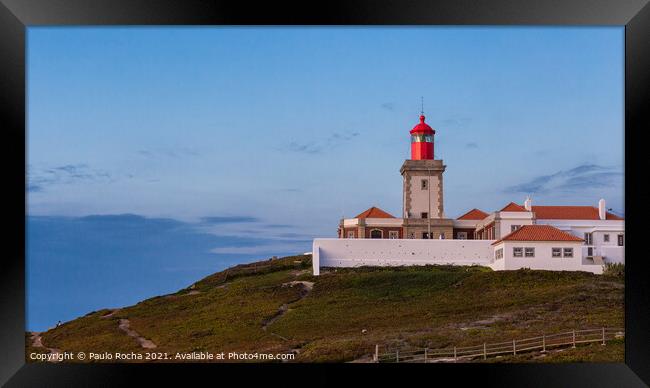 Lighthouse at Cape Cabo da Roca, Cascais, Portugal. Framed Print by Paulo Rocha