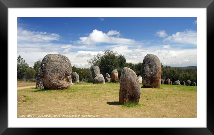 Almendres' Cromlech Framed Mounted Print by Paulo Rocha