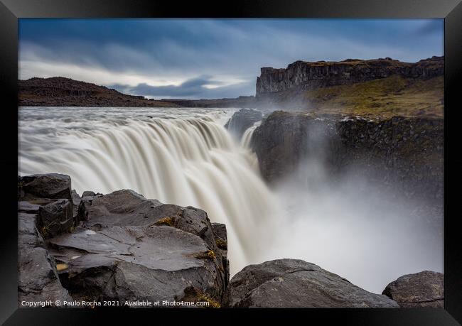 Dettifoss waterfall in Iceland Framed Print by Paulo Rocha
