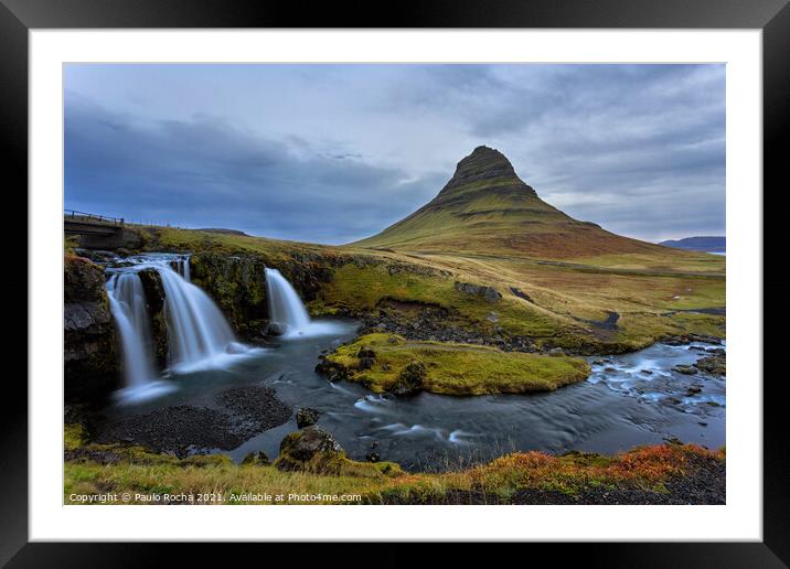 kirkjufell in Iceland Framed Mounted Print by Paulo Rocha