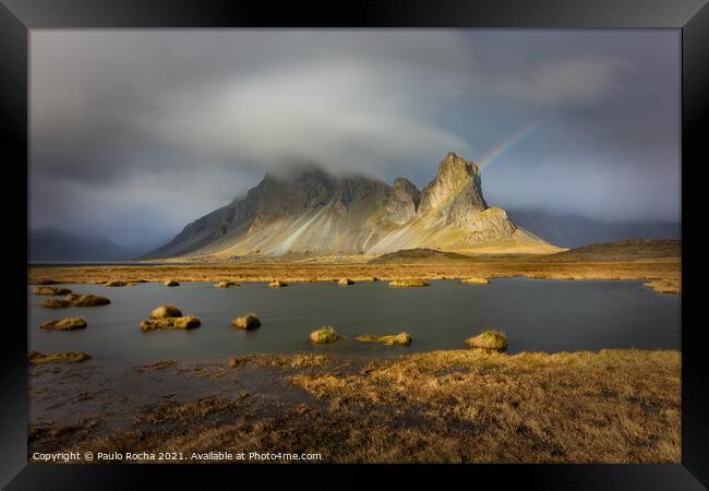 Eystrahorn mountain in Iceland Framed Print by Paulo Rocha