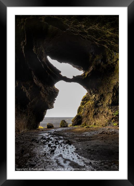 Gígjagjá also known as Yoda cave in Hjoerleifshoefdi, south Iceland  Framed Mounted Print by Paulo Rocha
