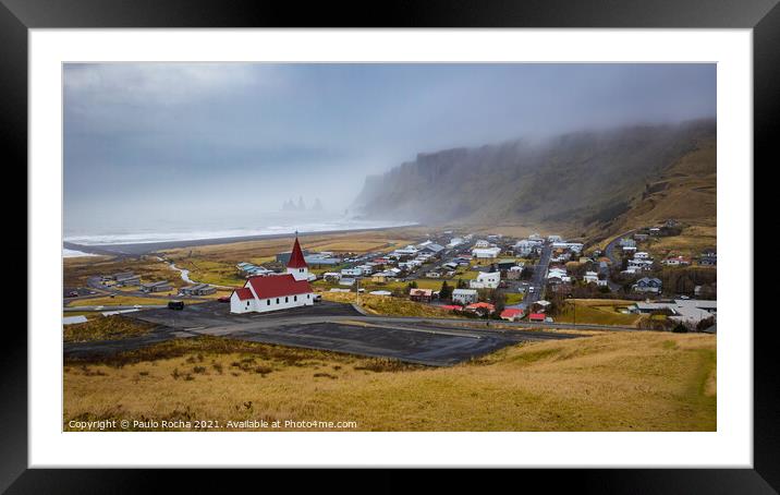Vik Icelandic Village Framed Mounted Print by Paulo Rocha