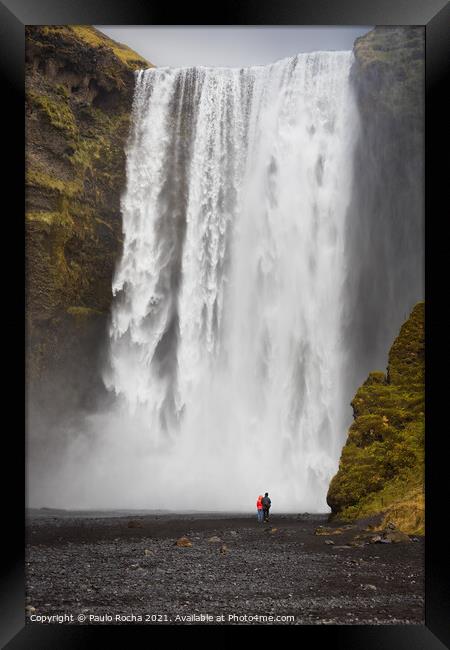 Skogafoss waterfall in southern Iceland Framed Print by Paulo Rocha