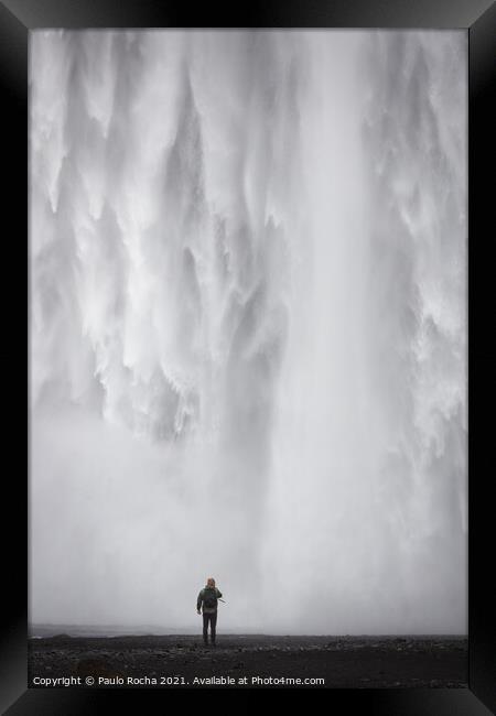 Skogafoss waterfall in southern Iceland Framed Print by Paulo Rocha