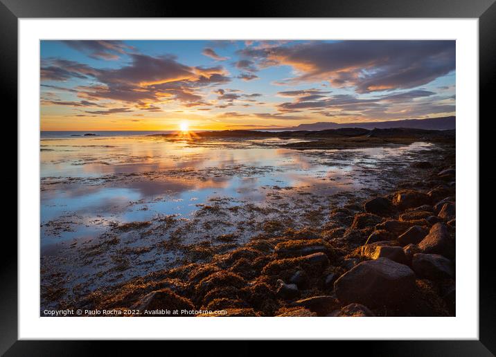 Sunset in Selvogur coastline, Iceland Framed Mounted Print by Paulo Rocha