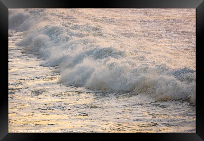 Ocean wave close up Framed Print by Paulo Rocha