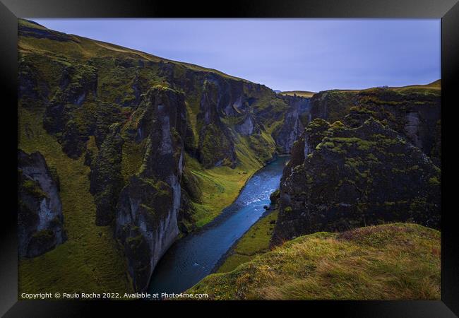 Fjadrargljufur canyon in Iceland Framed Print by Paulo Rocha