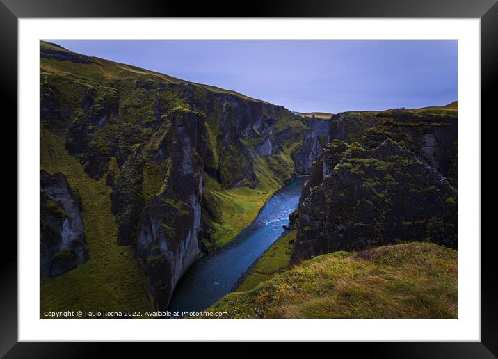 Fjadrargljufur canyon in Iceland Framed Mounted Print by Paulo Rocha