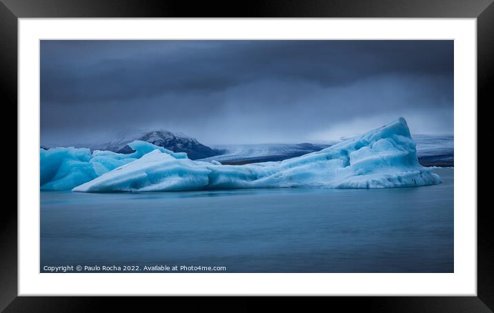 Jokulsarlon glacier lagoon in Iceland Framed Mounted Print by Paulo Rocha
