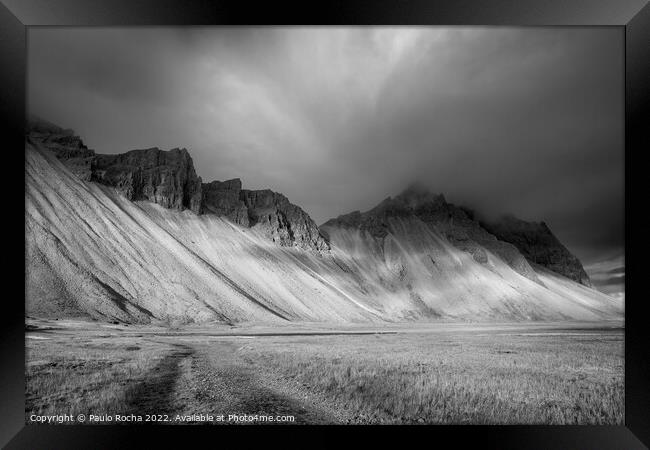 Vestrahorn mountain in Iceland Framed Print by Paulo Rocha
