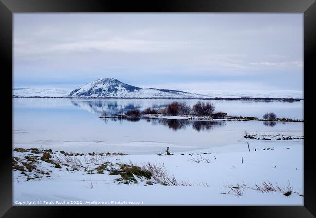 Myvatn lake in winter Framed Print by Paulo Rocha