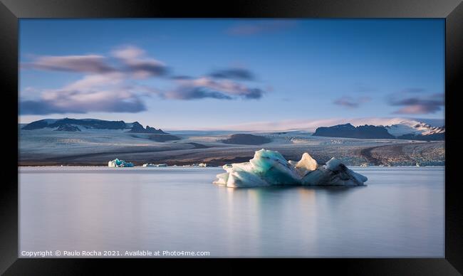 Jokulsarlon glacier lagoon Framed Print by Paulo Rocha