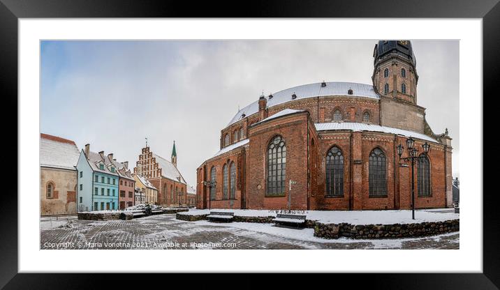 Saint Peter's Church in Riga, Latvia Framed Mounted Print by Maria Vonotna