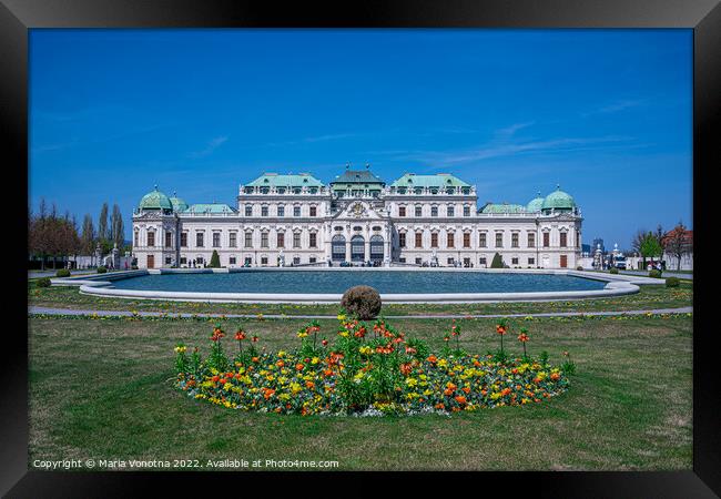 Upper Belvedere palace in Vienna, Austria Framed Print by Maria Vonotna
