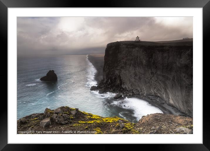 Dyrholaey Cliffs Framed Mounted Print by Tony Prower