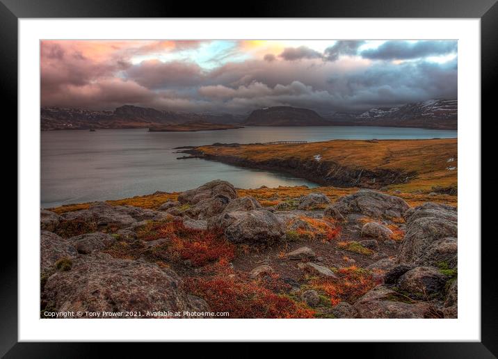 Hvalfjordur colour Framed Mounted Print by Tony Prower