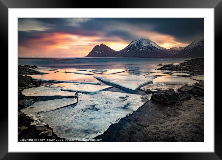 Brunahorn Ice Framed Mounted Print by Tony Prower