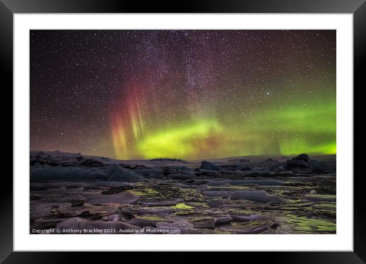 Dark Night Aurora Framed Mounted Print by Tony Prower