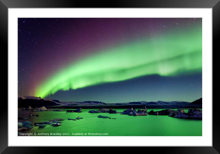Green lagoon Framed Mounted Print by Tony Prower