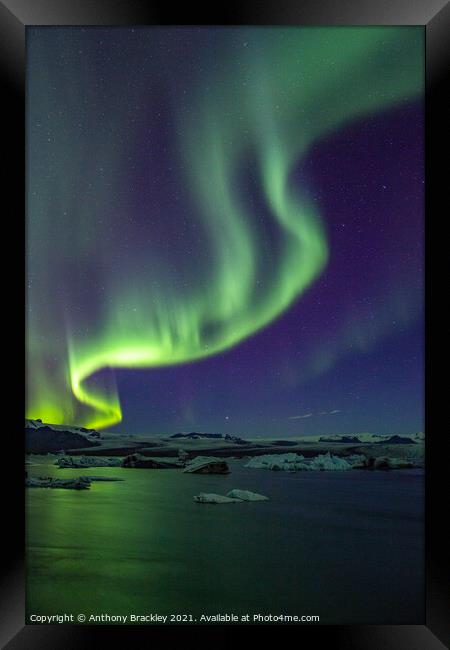 Aurora curves Framed Print by Tony Prower