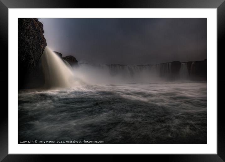 Goðafoss Close Framed Mounted Print by Tony Prower