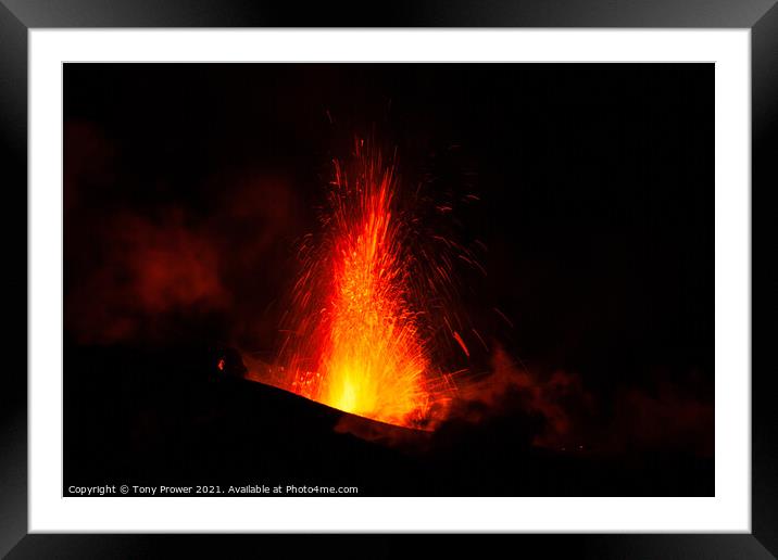 Dark fire Framed Mounted Print by Tony Prower