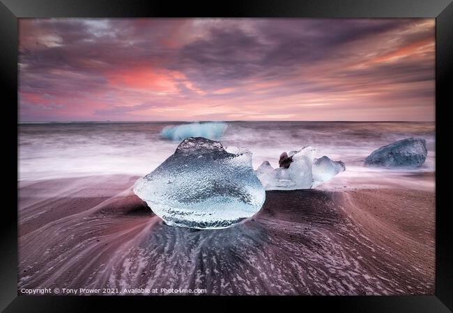 Ice Cauldron  Framed Print by Tony Prower