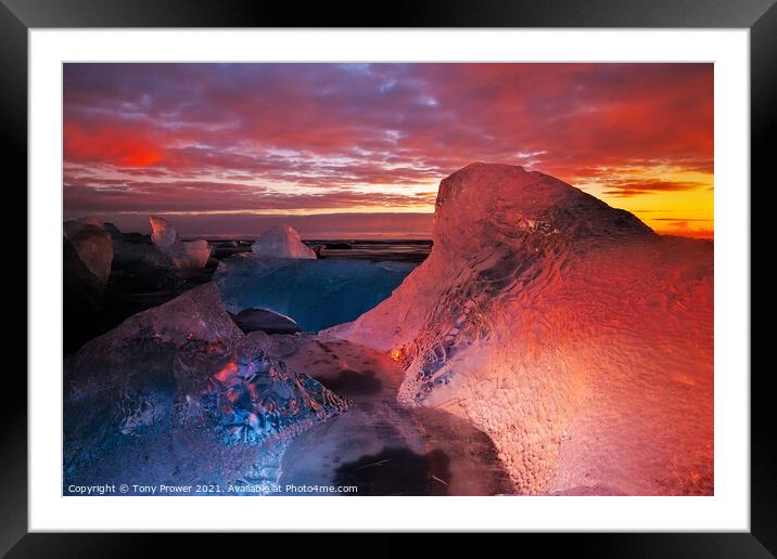 Glacier colours Framed Mounted Print by Tony Prower