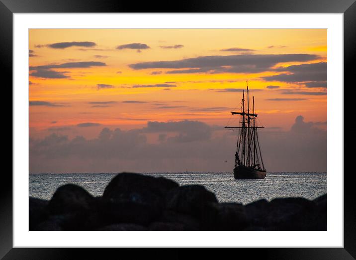 Waiting for a new morning at the Baltic Sea Framed Mounted Print by Juergen Hess