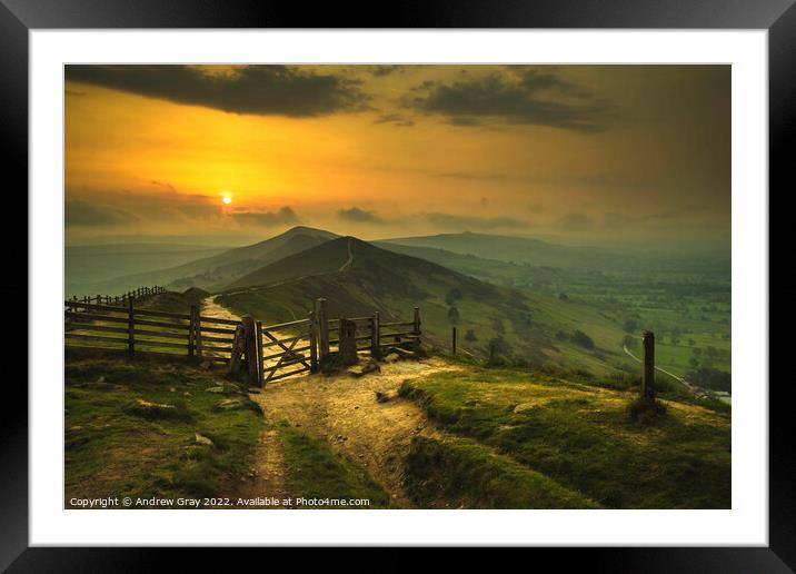 Great Ridge Dawn  Framed Mounted Print by Andy Gray