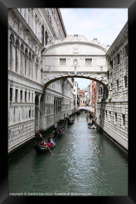 Bridge of Sighs Venice Framed Print by Sandra Day