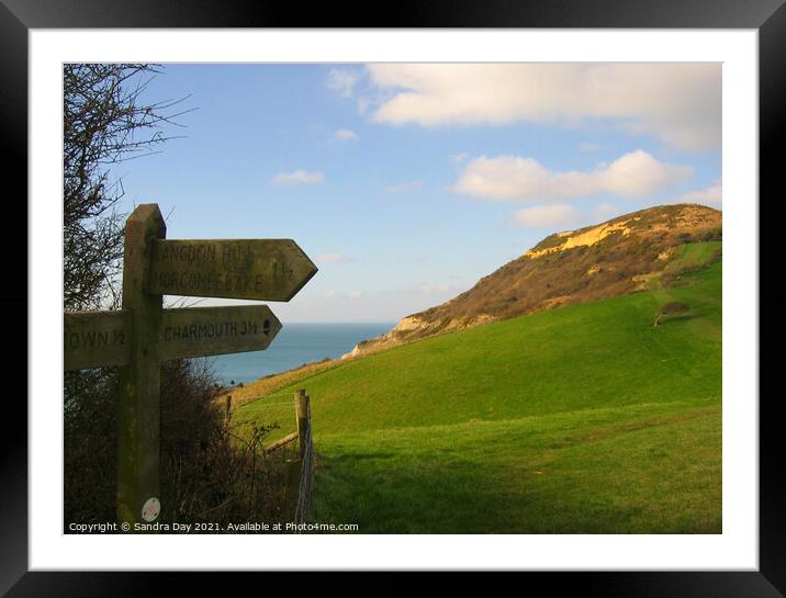 Dorset Walk Framed Mounted Print by Sandra Day