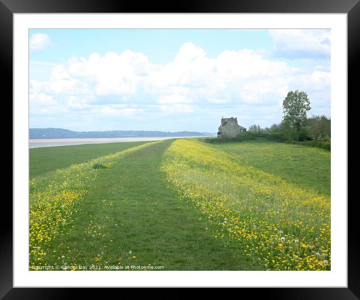 River Severn Way Walk Framed Mounted Print by Sandra Day