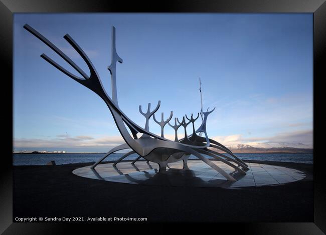 Iceland Solfar ( Sun Voyager )  Framed Print by Sandra Day