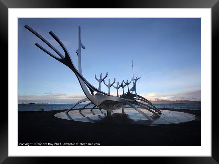 Iceland Solfar ( Sun Voyager )  Framed Mounted Print by Sandra Day