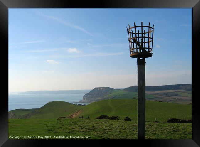 Dorset Beacon  Framed Print by Sandra Day