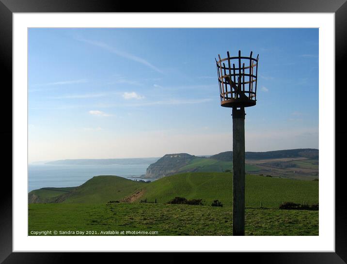 Dorset Beacon  Framed Mounted Print by Sandra Day