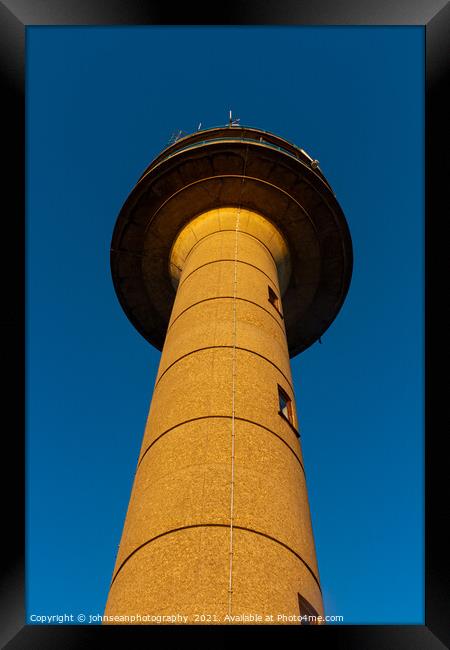 Calshot Tower in the midday sun, near Hythe in Hampshire Framed Print by johnseanphotography 