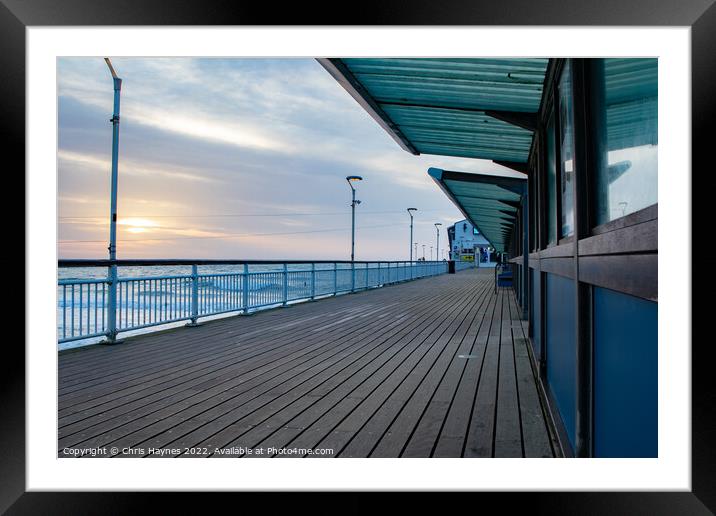 Sunrise on the Pier Framed Mounted Print by Chris Haynes