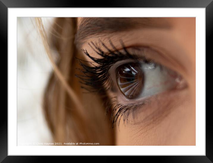 Reflections in the Eye - Natural Colour Framed Mounted Print by Chris Haynes