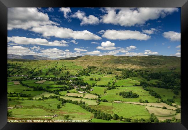 Troutbeck valley, Lake District Framed Print by Philip Brookes