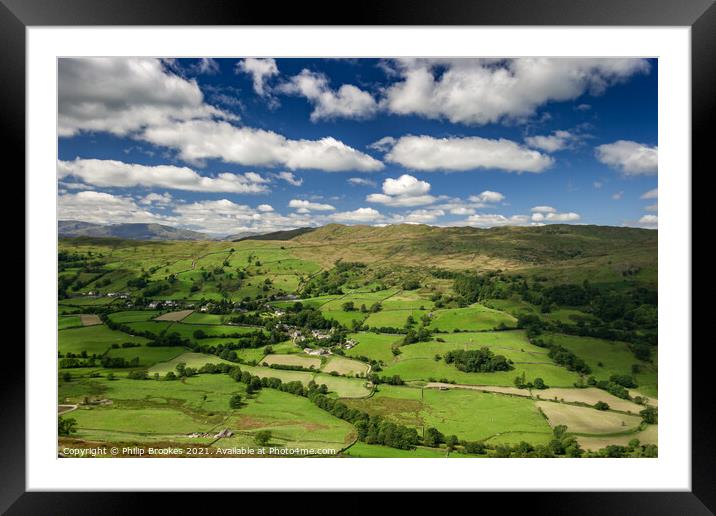 Troutbeck valley, Lake District Framed Mounted Print by Philip Brookes