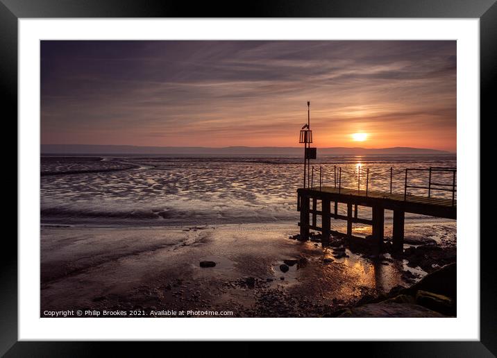 West Kirby Sunset Framed Mounted Print by Philip Brookes