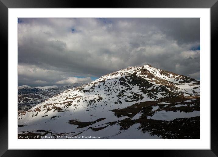 Caw and Dunnerdale Fells Framed Mounted Print by Philip Brookes