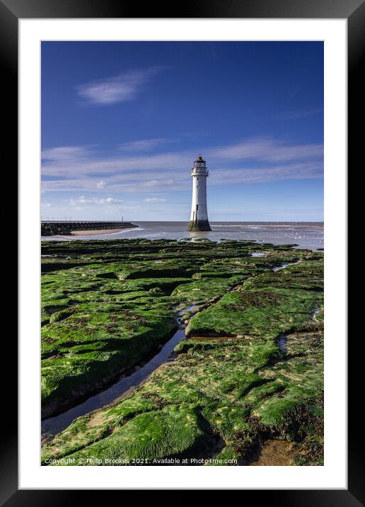 New Brighton Lighthouse Framed Mounted Print by Philip Brookes
