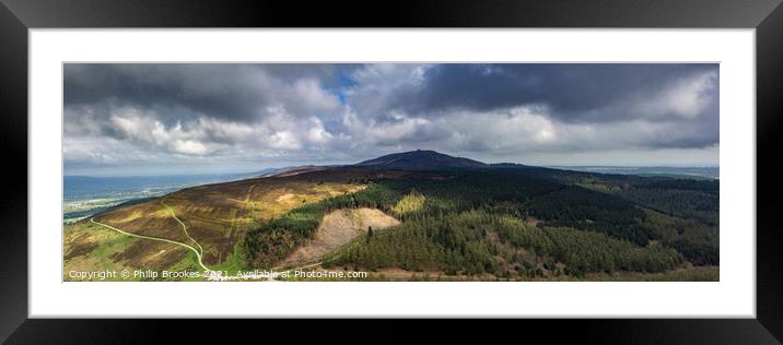 Moel Famau Panorama Framed Mounted Print by Philip Brookes