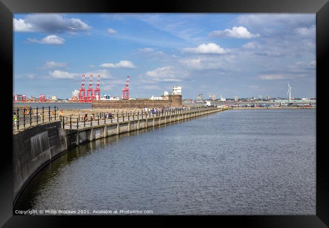 New Brighton Promenade Framed Print by Philip Brookes