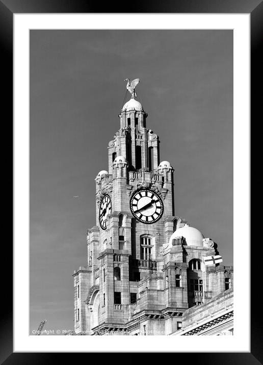 Liver building, Liverpool Framed Mounted Print by Philip Brookes