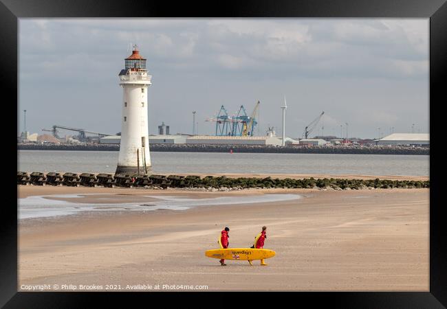 New Brighton Lifeguards Framed Print by Philip Brookes